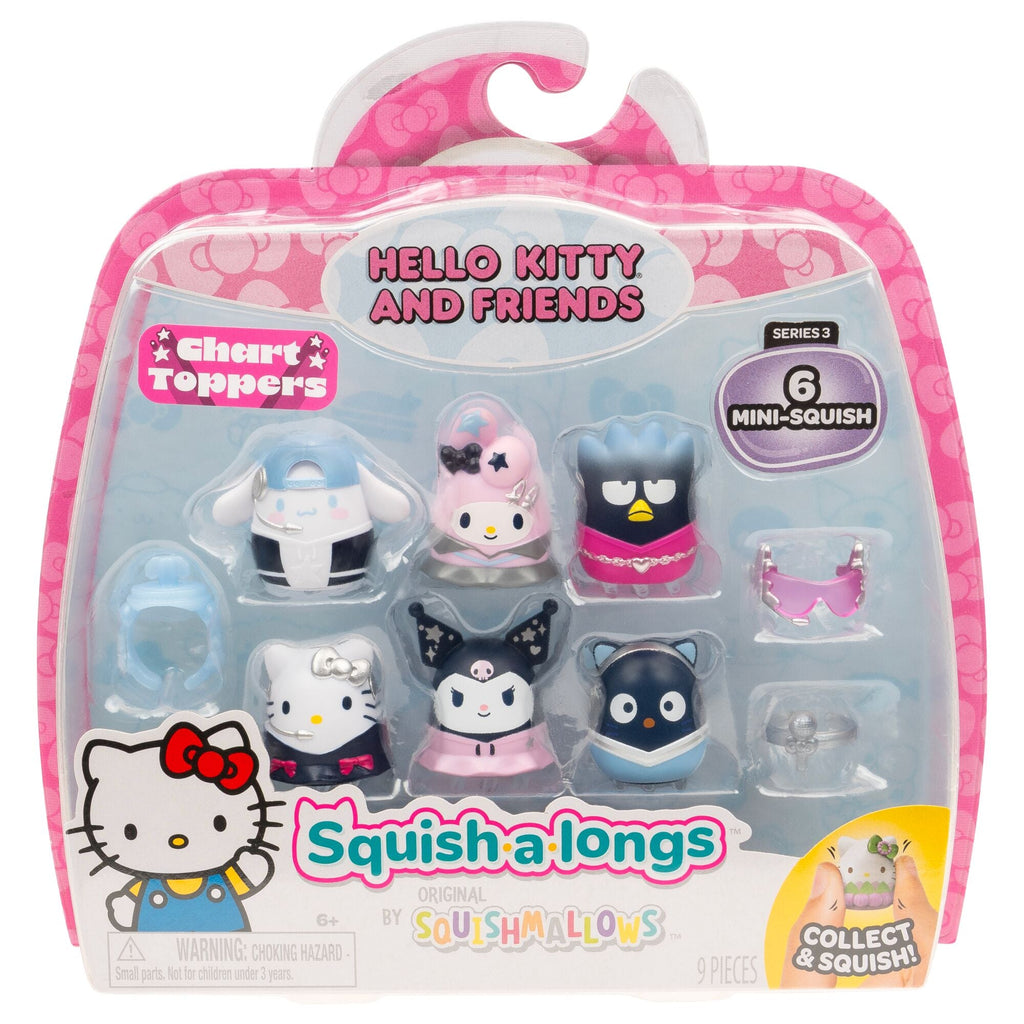 Squish-a-longs Hello Kitty and Friends Chart Toppers 6-Pack