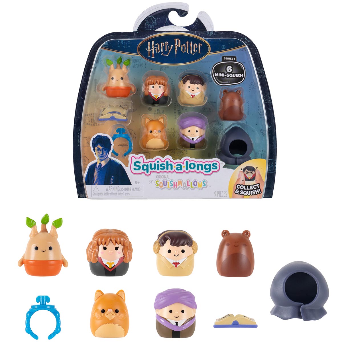 Squish-a-longs “Harry Potter” Mini-Squish and Accessory 6-Pack Style 1