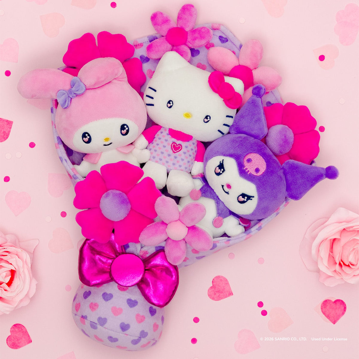 Hello Kitty and Friends  12-Inch Plush Special Valentine's Bouquet